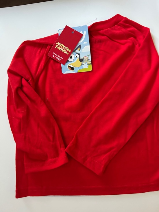 Red Raglan Long-Sleeve Kids Tee - Picture 4 of 7